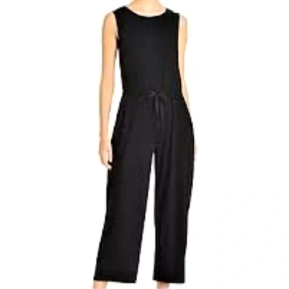 NWT EILEEN FISHER GRAPHITE JUMPSUIT L TENCEL STRETCH JERSEY